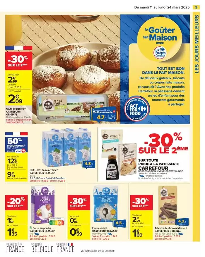 LES JOURS MEILLEURS AVEC LES PRODUITS CARREFOUR du 11 mars au 24 mars 2025 - Catalogue page 11