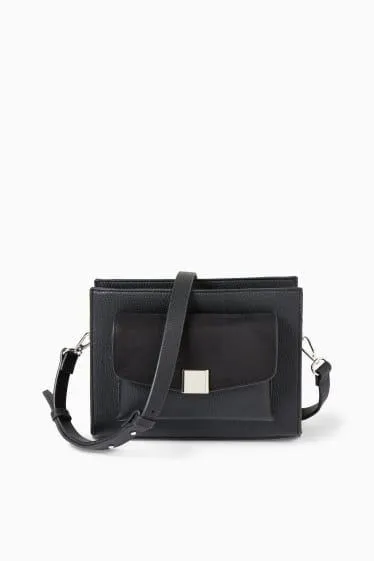 Crossbody bag with detachable bag strap - faux leather
