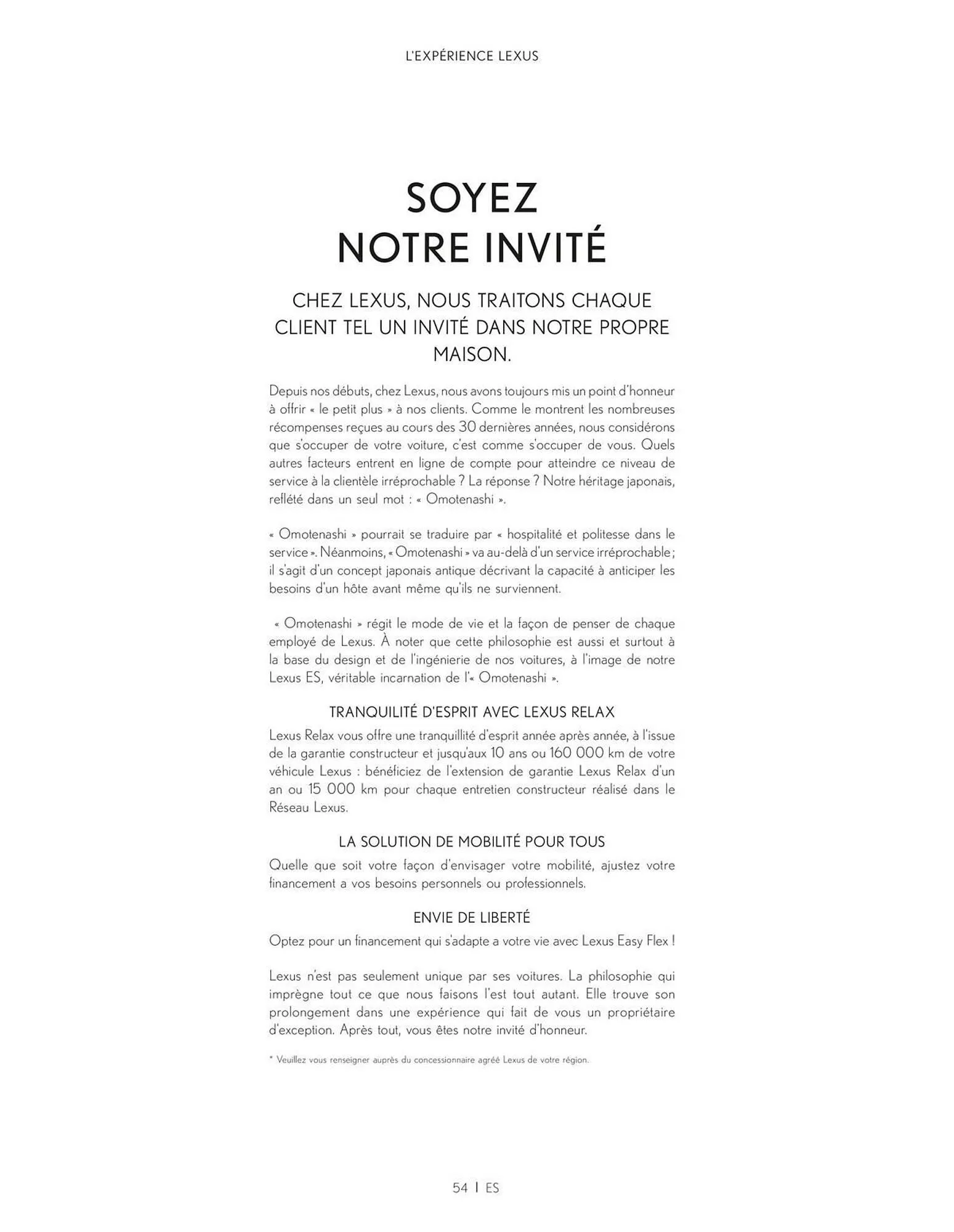 Catalogue Lexus du 27 mars au 27 mars 2026 - Catalogue page 54