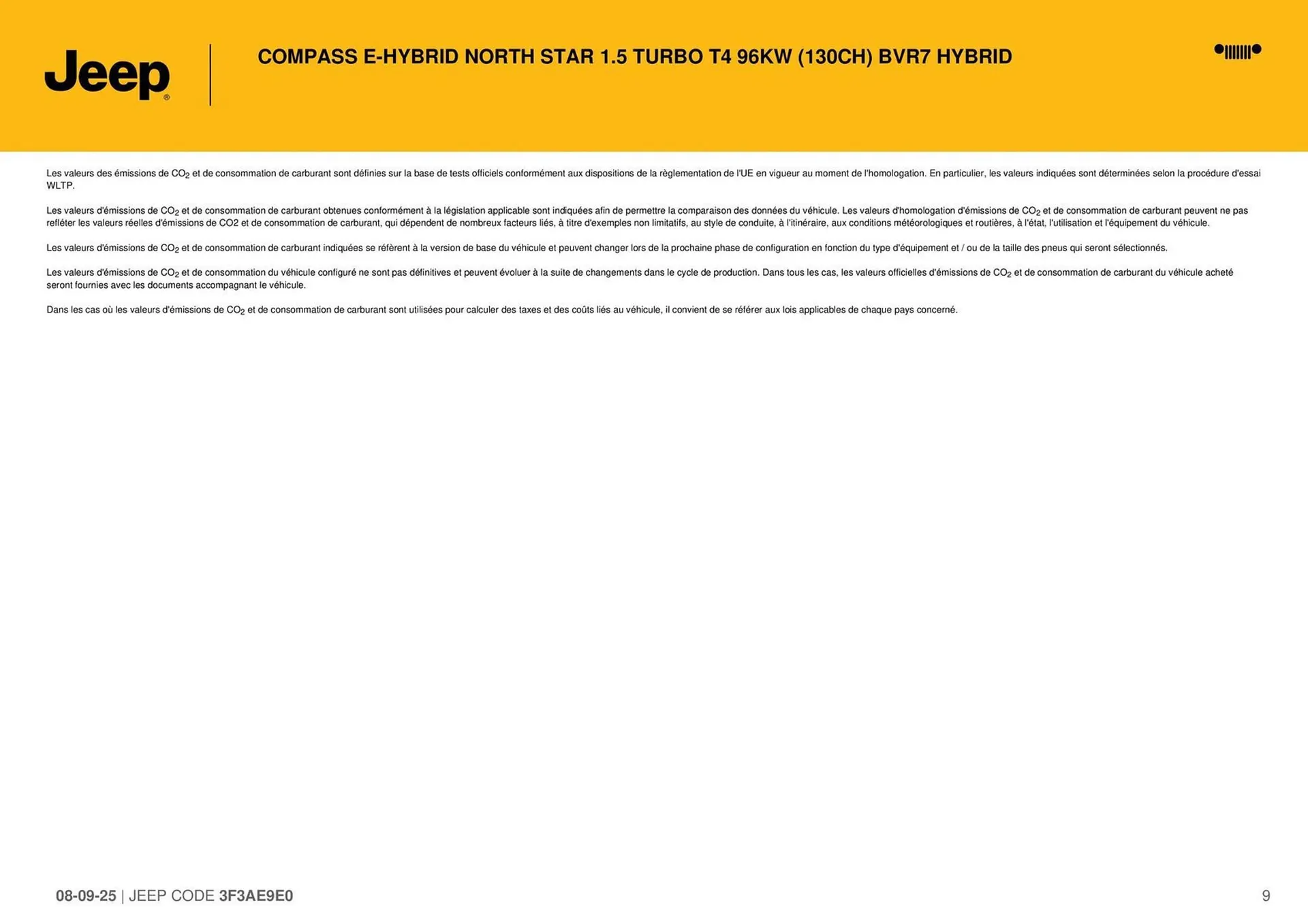 Catalogue Jeep du 9 septembre au 9 septembre 2026 - Catalogue page 9