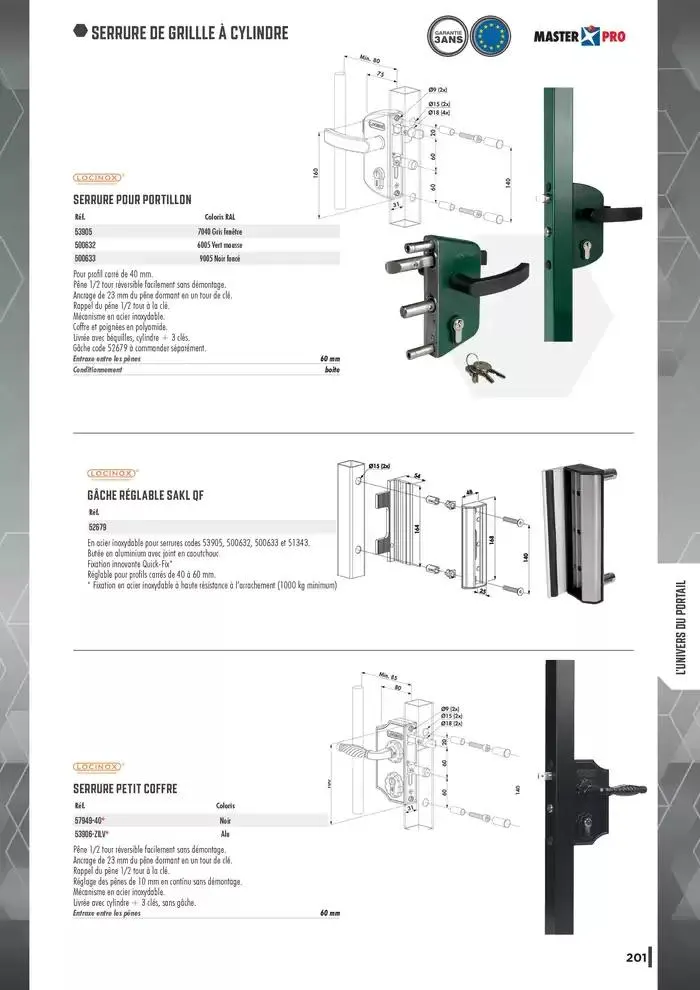 Guide Quincaillerie Serrurerie 2025 - 2026 du 1 avril au 1 avril 2026 - Catalogue page 203