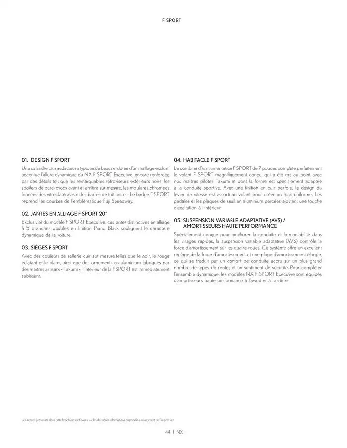 Lexus NX du 27 mars au 27 mars 2026 - Catalogue page 44