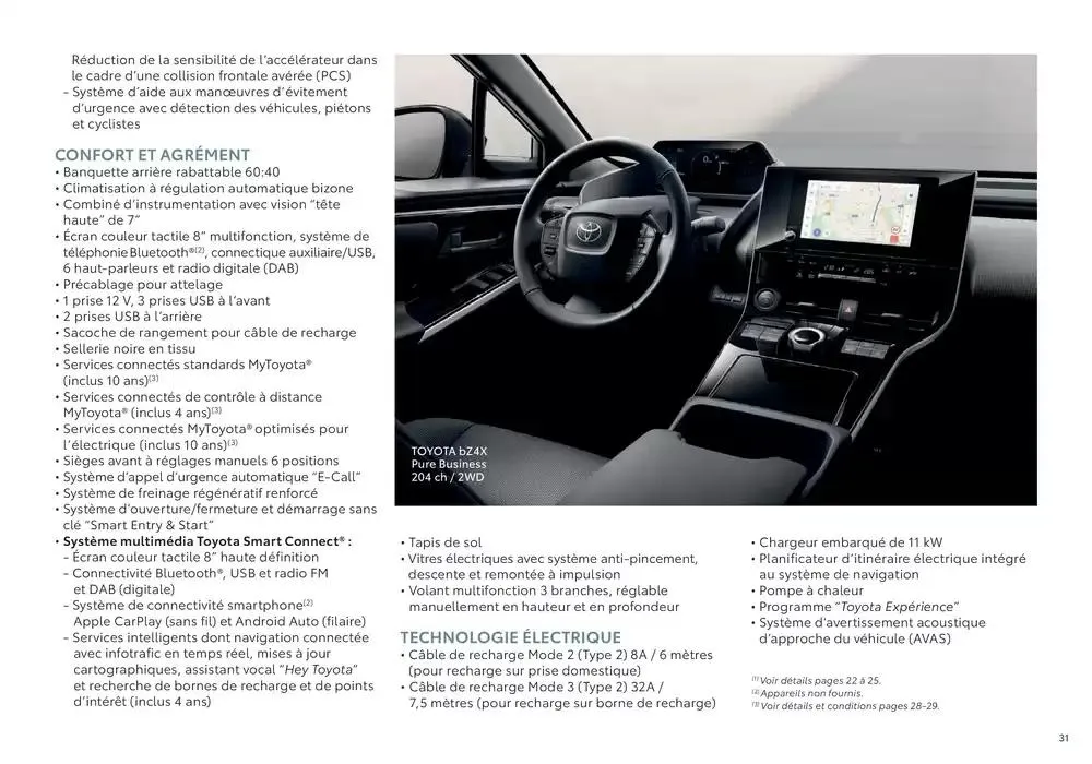 Toyota bZ4X  du 7 janvier au 7 janvier 2026 - Catalogue page 31