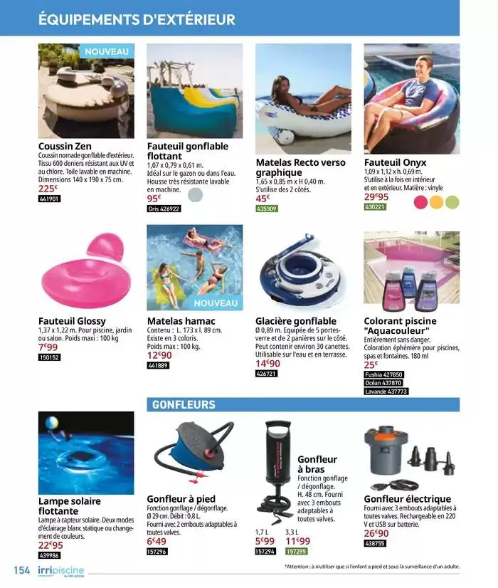 Les plaisir de l'eau Piscine,Spa,Arrosage du 10 mars au 31 décembre 2025 - Catalogue page 154