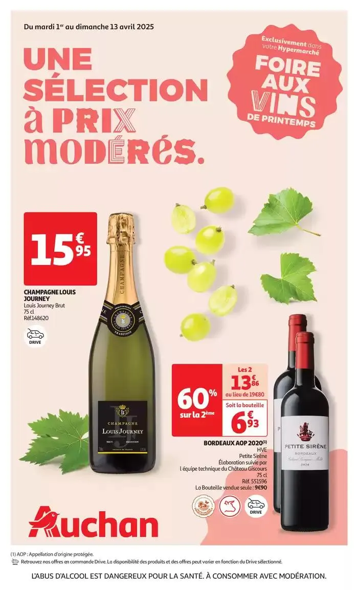 Foire aux vins : une sélection à prix modérés du 1 avril au 13 avril 2025 - Catalogue page 1