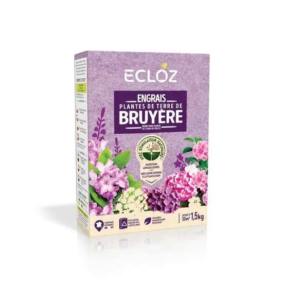 Engrais Plantes de terre de bruyère Boîte 1,5kg - ECLOZ