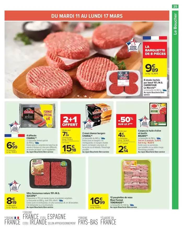 LES JOURS MEILLEURS AVEC LES PRODUITS CARREFOUR du 11 mars au 24 mars 2025 - Catalogue page 27