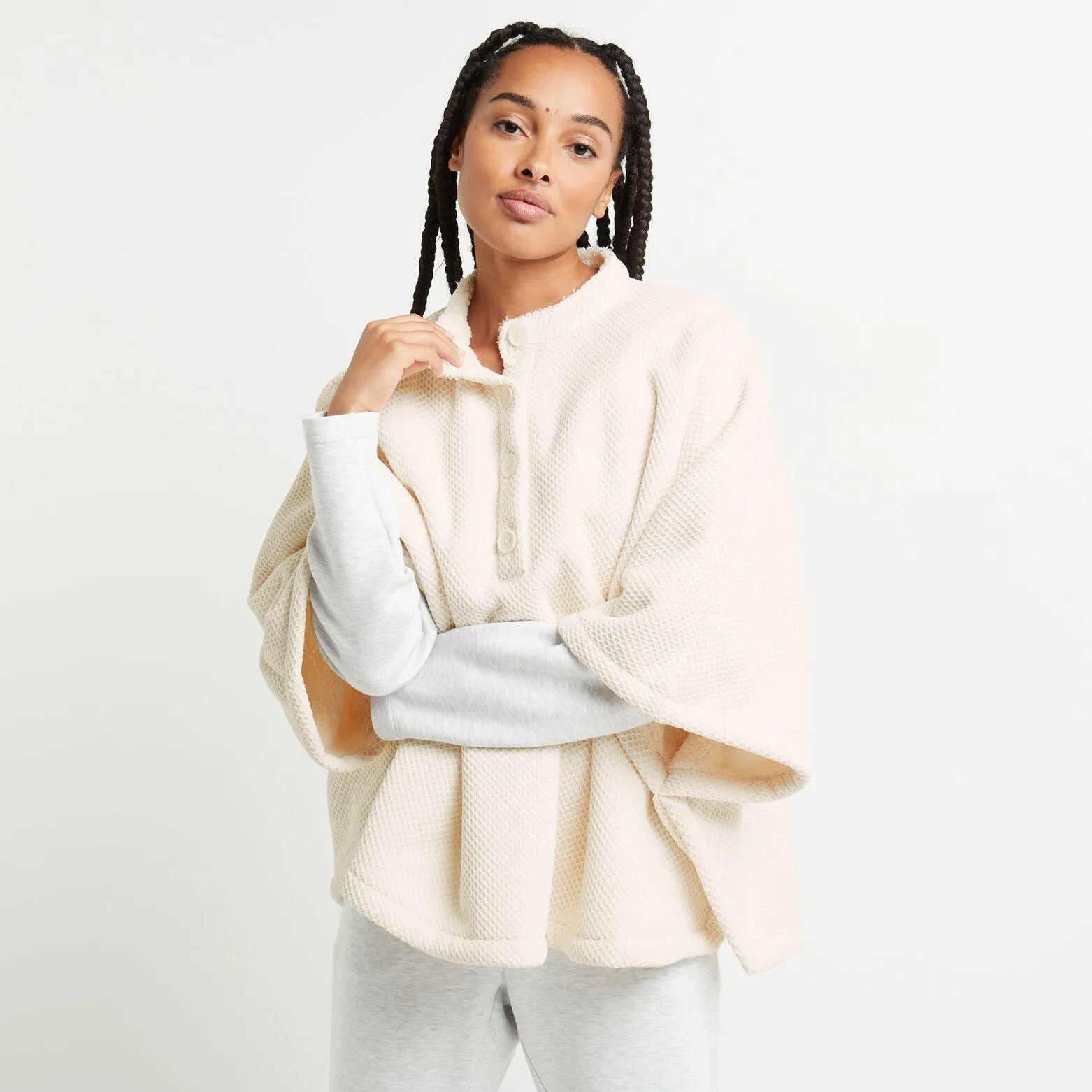 CHARLOTTE PONCHO ECRU