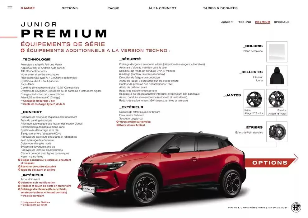 Catalogue Alfa Romeo JUNIOR du 10 octobre au 10 octobre 2025 - Catalogue page 9