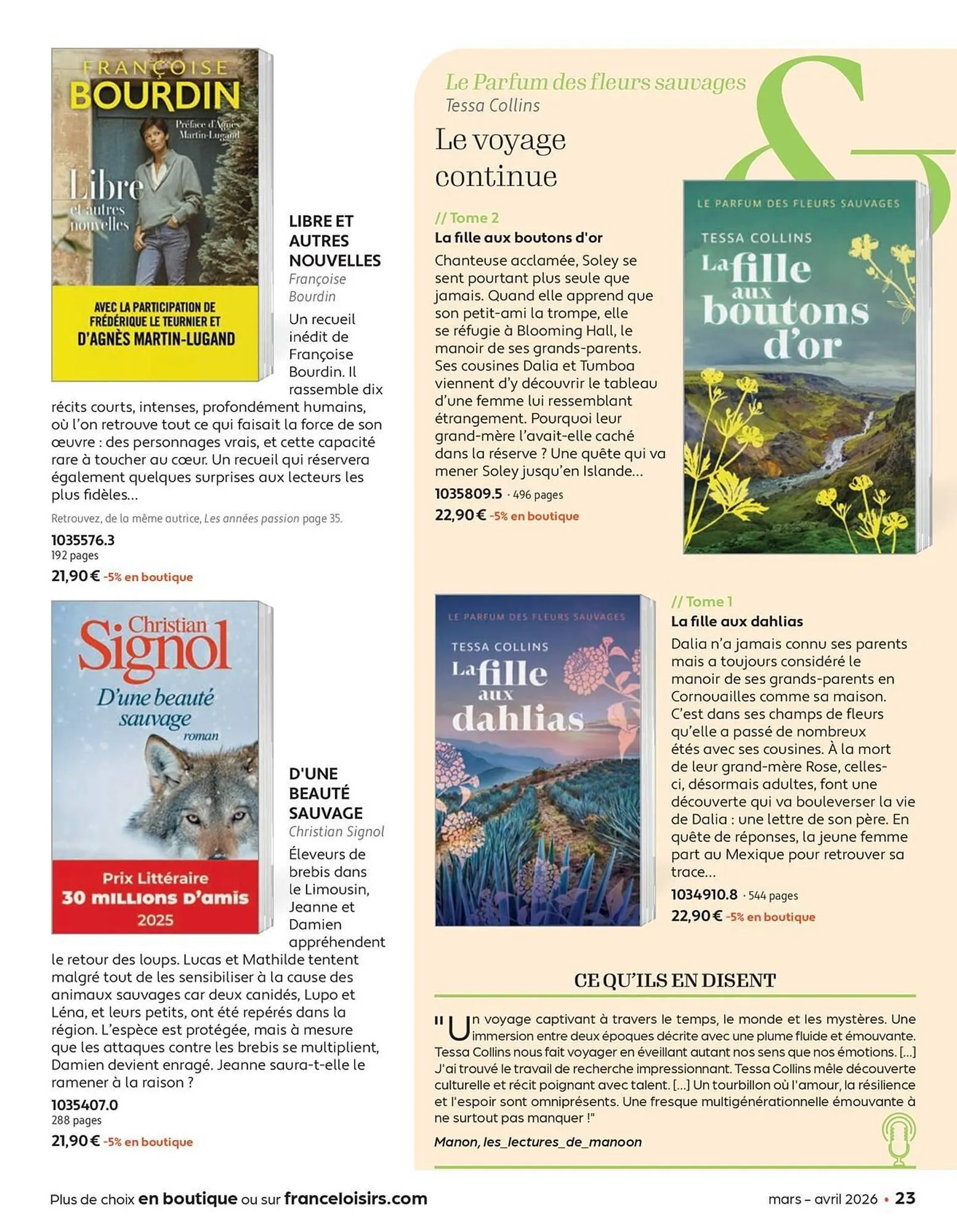 Catalogue France Loisirs du 2 mars au 30 avril 2026 - Catalogue page 23