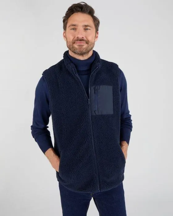 Veste sans manches en maille moutonnée