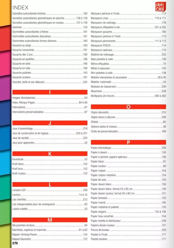 Écoles et loisirs 2025 du 1 janvier au 31 décembre 2025 - Catalogue page 270