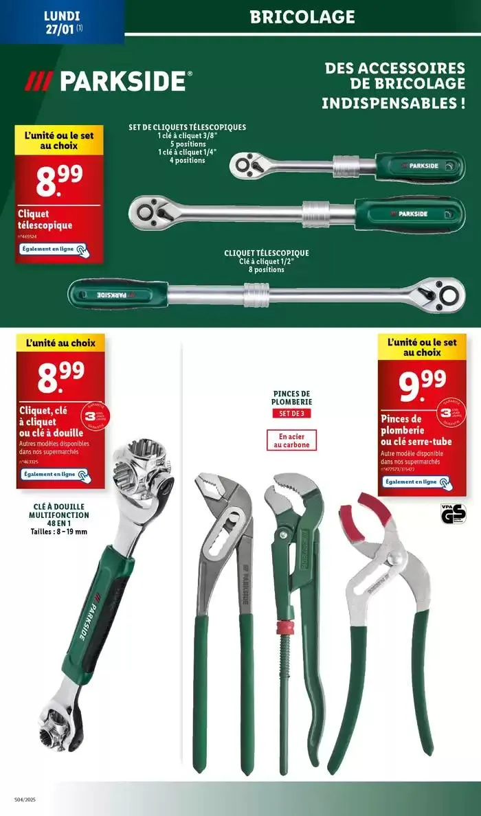 Retrouvez les outils performants Parkside, pour un bricolage efficace à prix mini! du 27 janvier au 30 janvier 2025 - Catalogue page 6