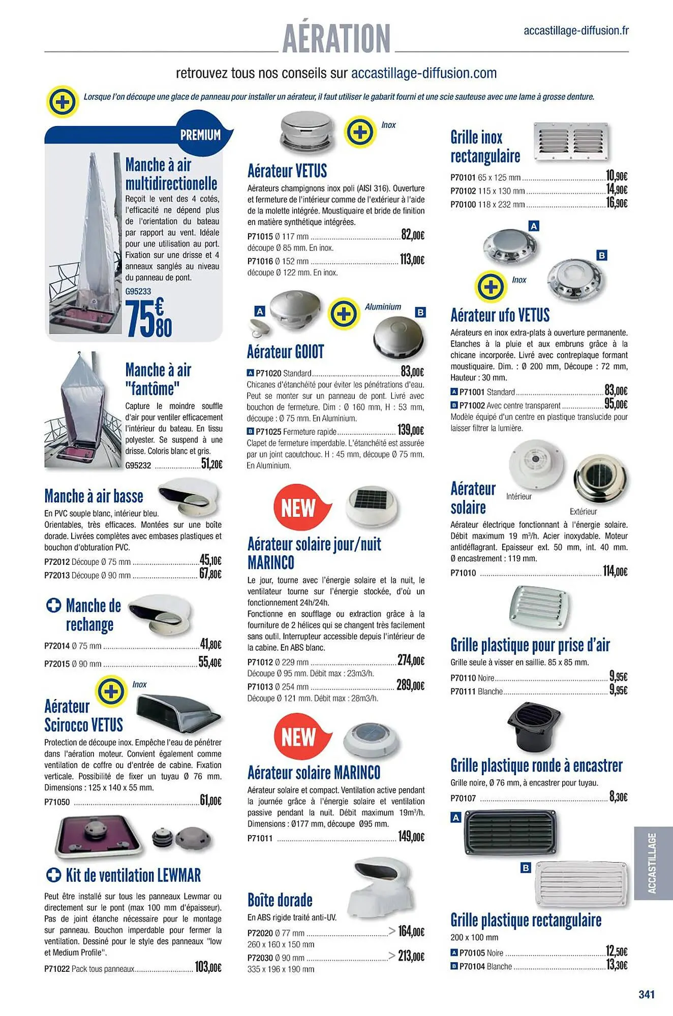 Catalogue Accastillage Diffusion du 1 mars au 31 décembre 2023 - Catalogue page 343