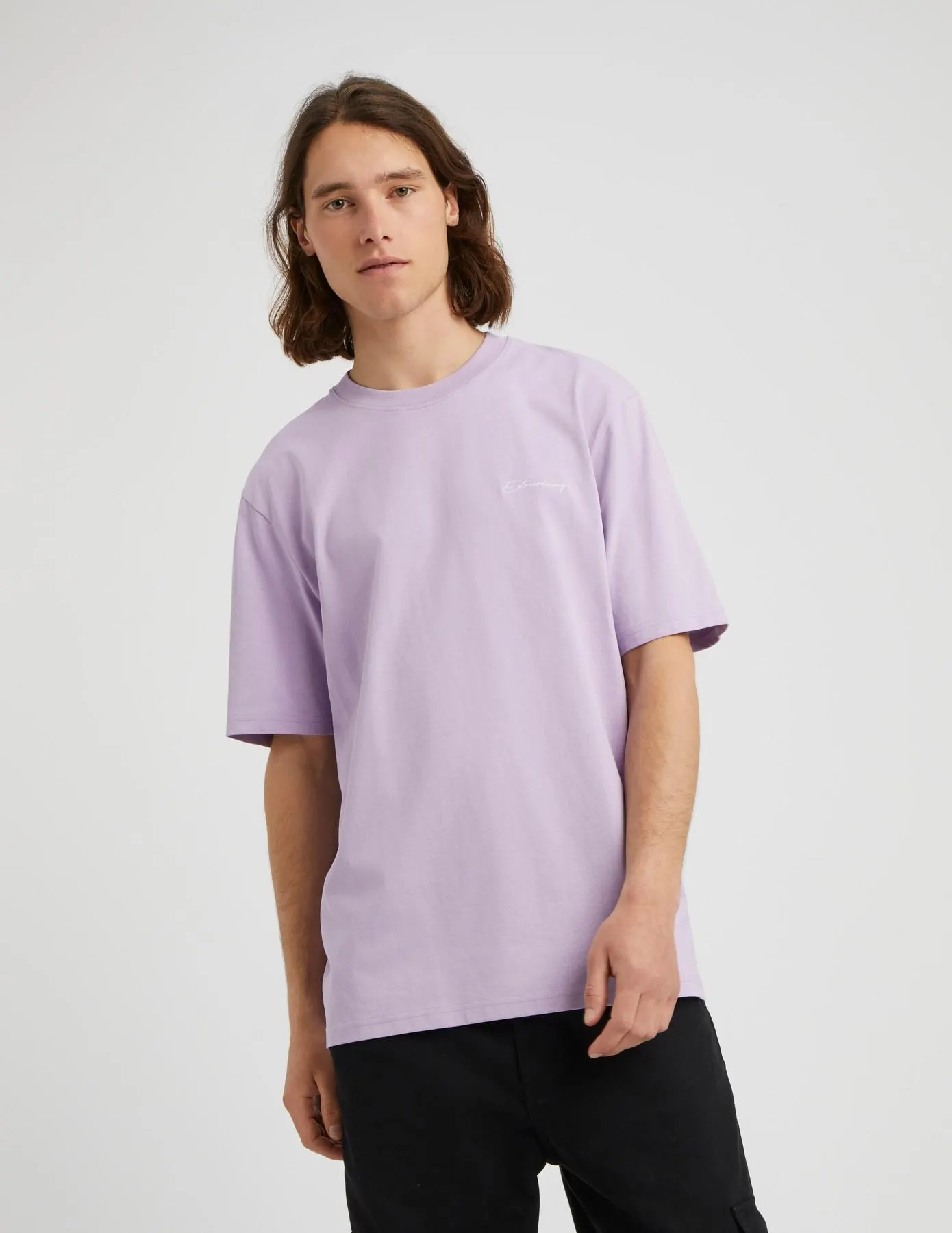 T-shirt brodé à message - Lila
