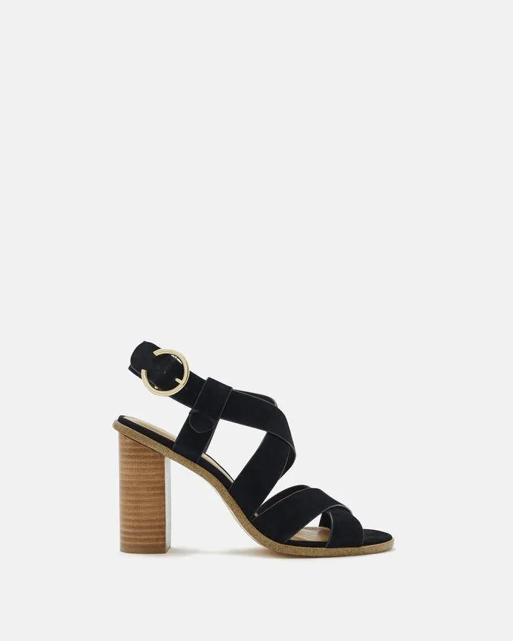 SANDALE À TALON CLAVIA Noir