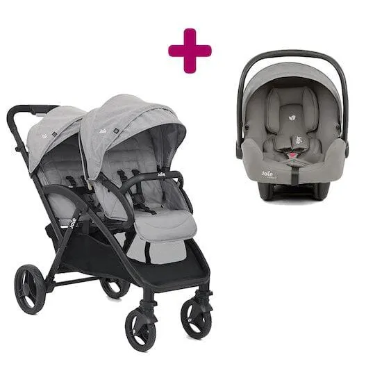 Pack poussette duo Evalite pebble + coque i-Snug 2 pebble de Joie 3 avis