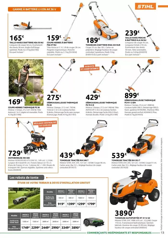 MOTOCULTURE - JARDINAGE - BRICOLAGE - DROGUERIE - ANIMALERIE du 31 mars au 26 avril 2025 - Catalogue page 13