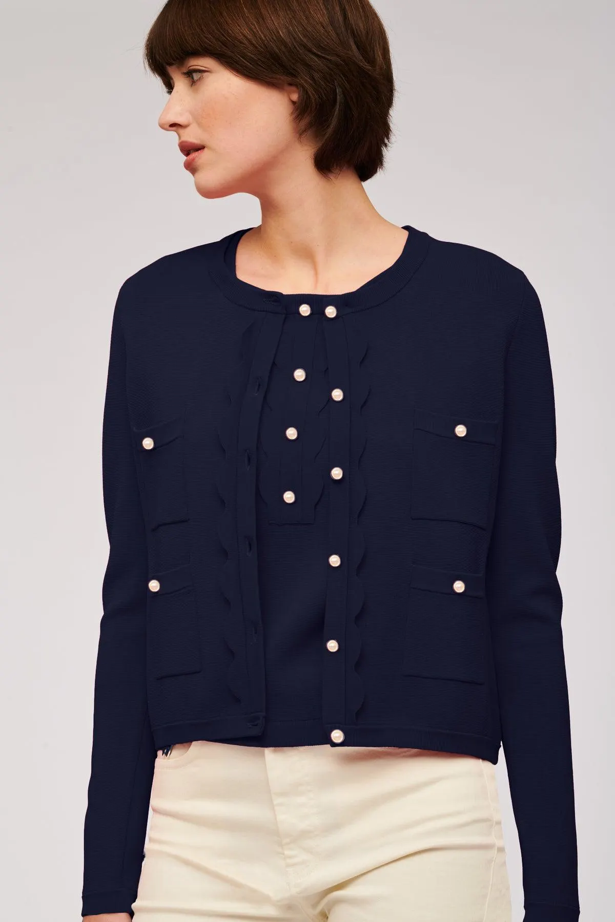 Cardigan orné de perles