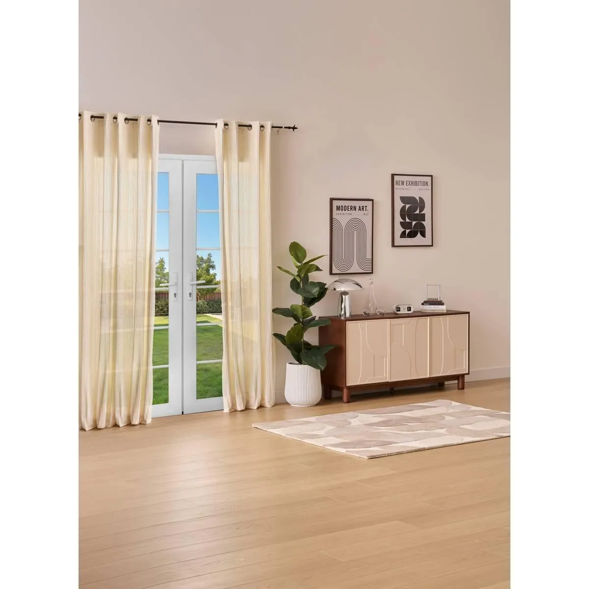 Rideau "Arum" Ivoire, 140x260 cm