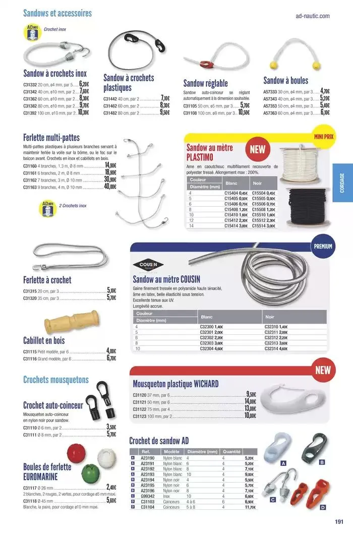 Catalogue Accastillage Diffusion 2025 du 1 janvier au 31 décembre 2025 - Catalogue page 193