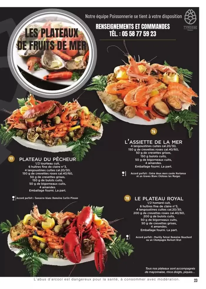 CARTE TRAITEUR PERMANENTE du 3 janvier au 31 décembre 2025 - Catalogue page 15