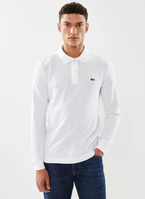 Polo - slim fit Lacoste à manches longues - Gris