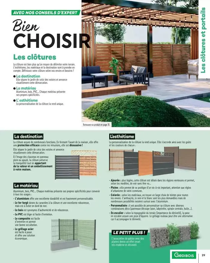 Aménagements Extérieurs 2025 du 1 janvier au 31 décembre 2025 - Catalogue page 29