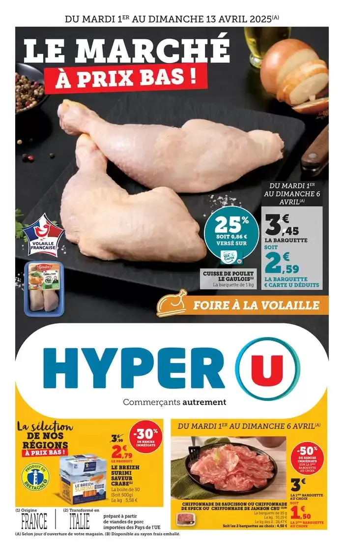 LE MARCHÉ À PRIX BAS ! du 1 avril au 13 avril 2025 - Catalogue page 1