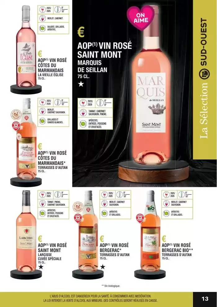 GUIDE DES VINS 2025 2026 du 27 février au 31 janvier 2027 - Catalogue page 13