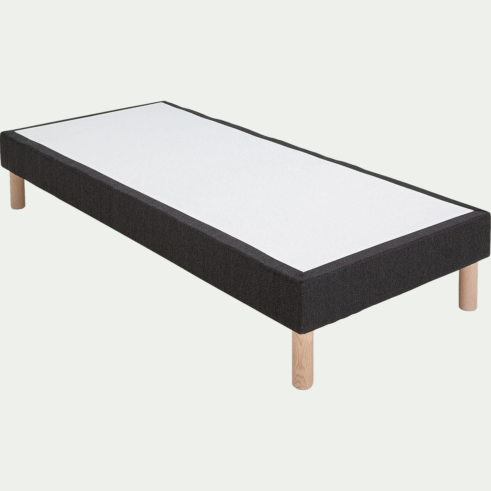 Sommier tapissier 90x190cm - gris anthracite