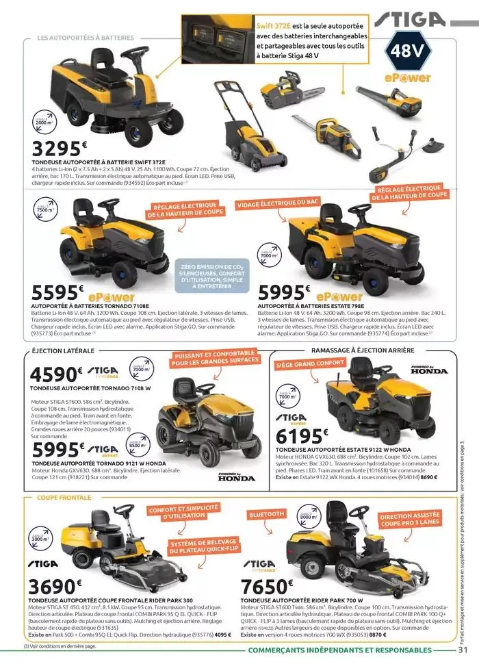 Motoculture et remorques du 1 mars au 31 mai 2025 - Catalogue page 31