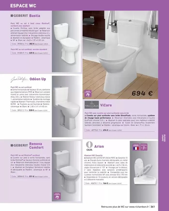 SALLE DE DE BAINS ET CARRELAGE 2025 du 11 avril au 31 décembre 2025 - Catalogue page 343