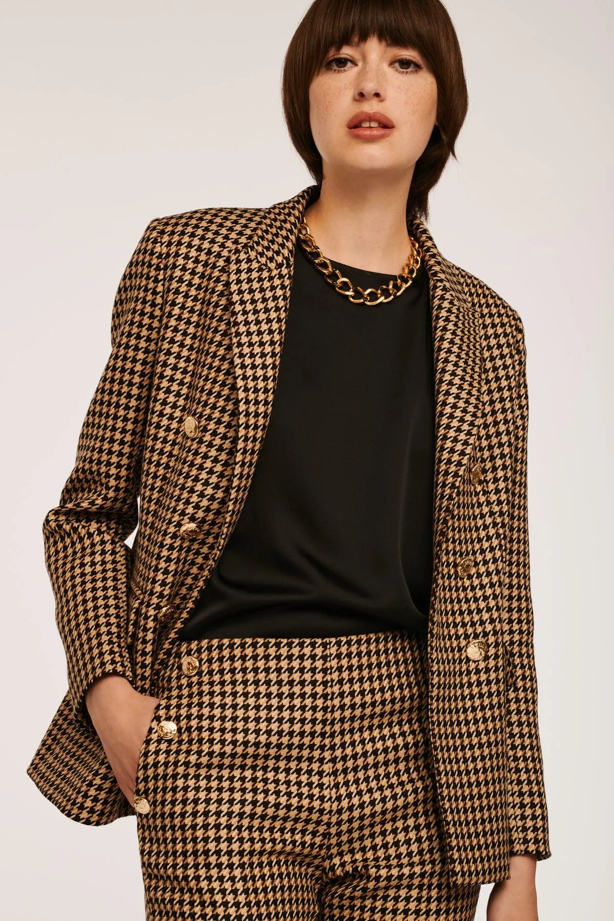 Veste blazer pied-de-poule