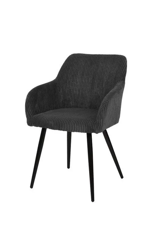 BETTY FAUTEUIL VELOURS NOIR PIEDS NOIR