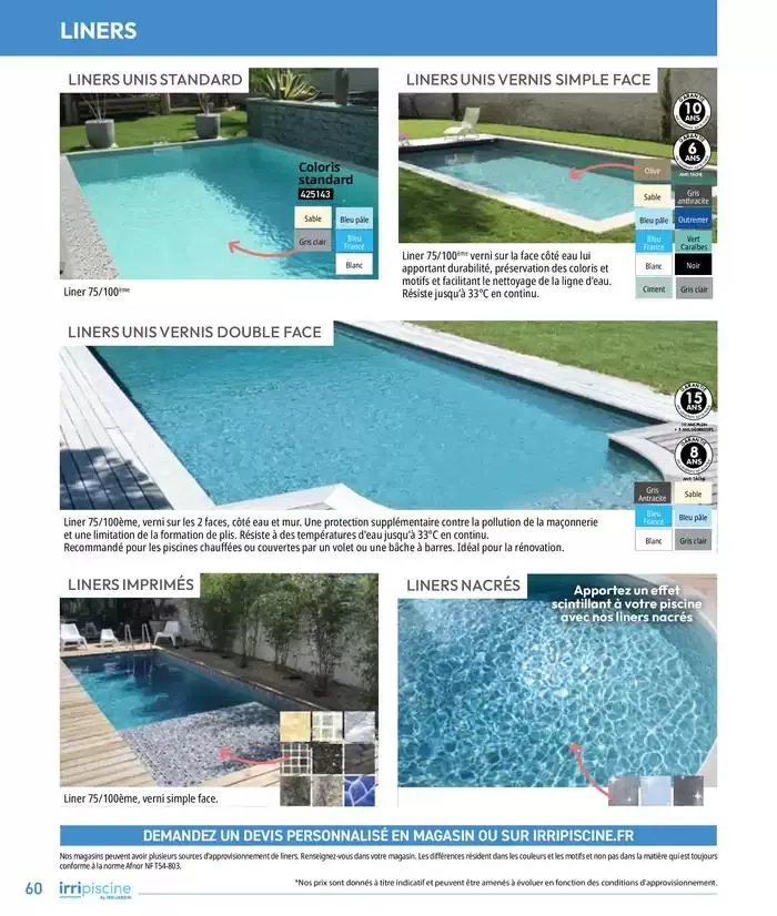 Les plaisir de l'eau Piscine,Spa,Arrosage du 10 mars au 31 décembre 2025 - Catalogue page 60