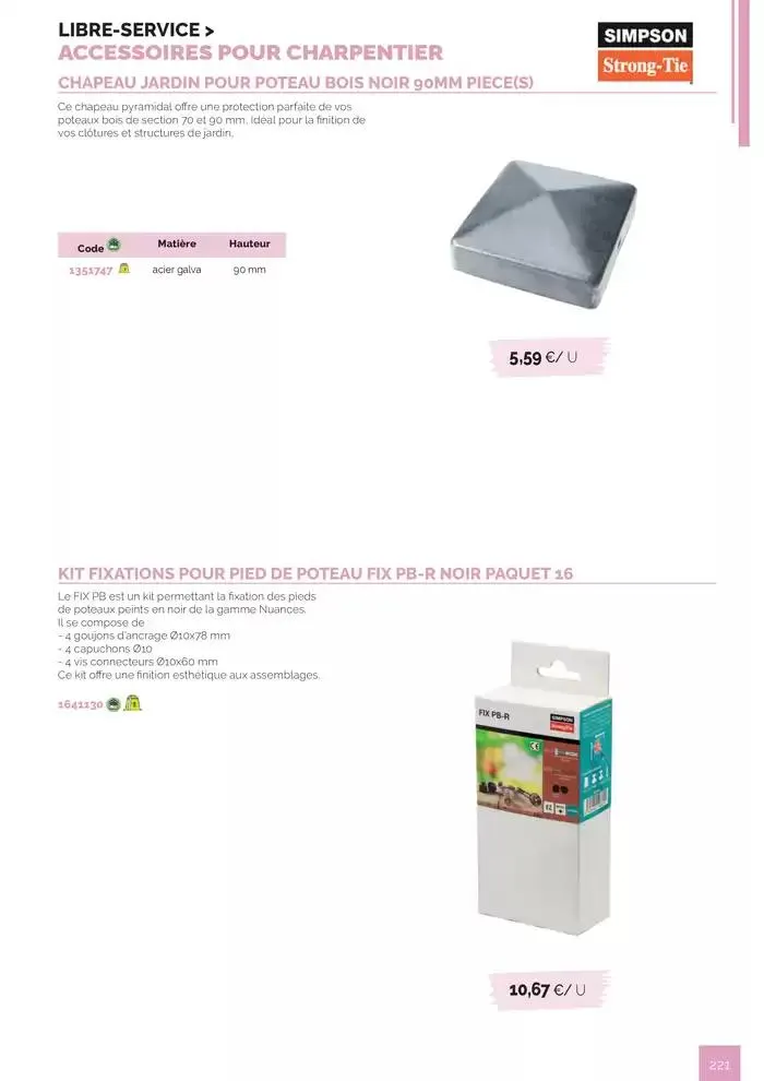 BOIS PANNEAUX 2025 2026 du 30 avril au 31 décembre 2026 - Catalogue page 221