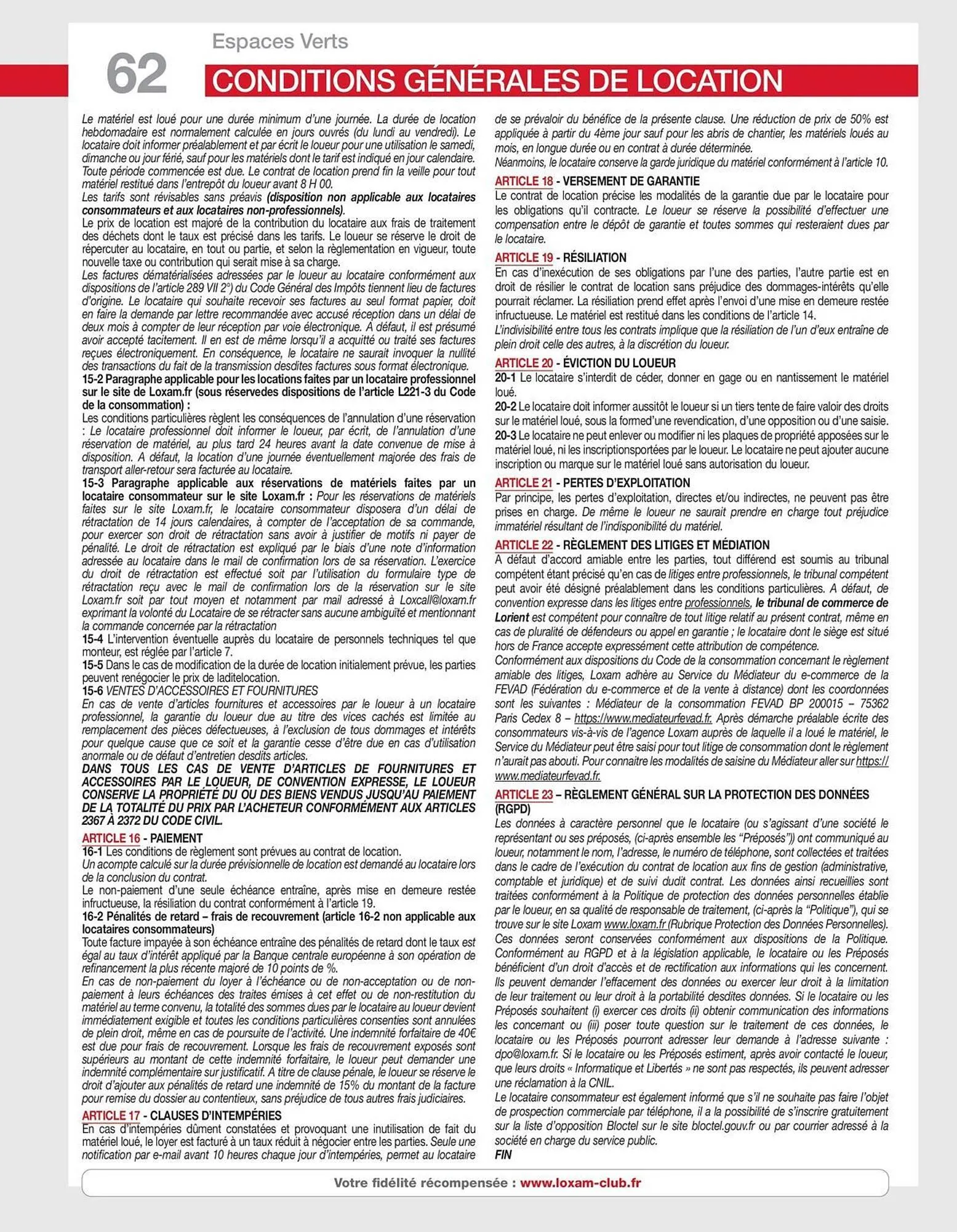 Catalogue Loxam du 9 avril au 31 décembre 2025 - Catalogue page 62
