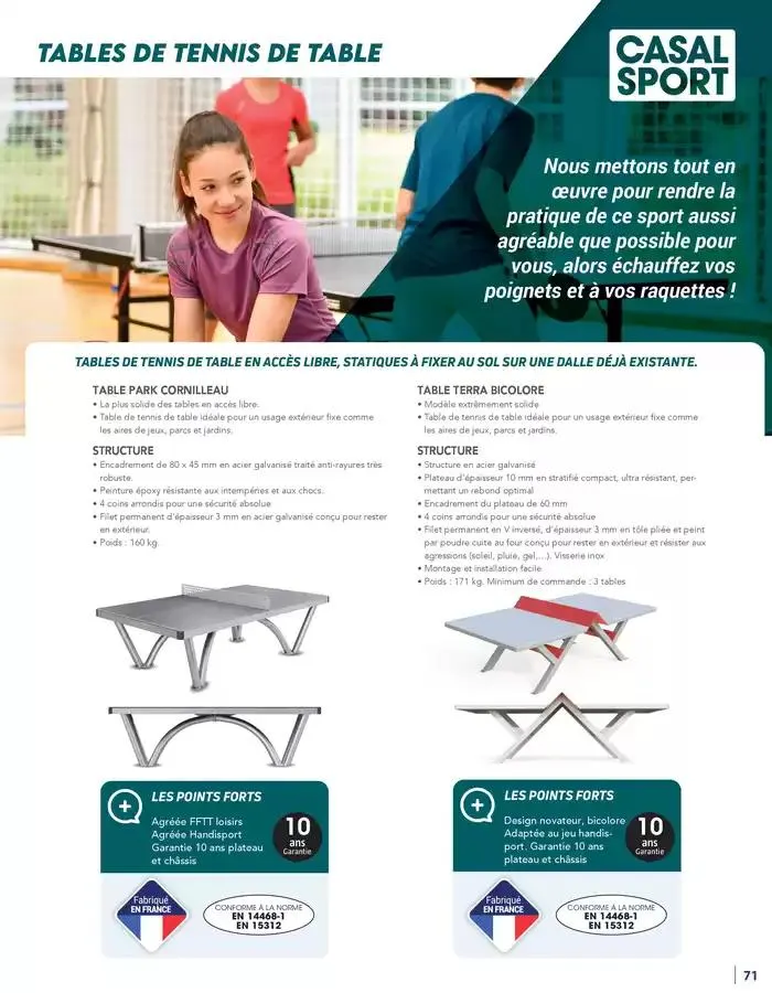 Equipement d'extérieur du 8 janvier au 31 mars 2025 - Catalogue page 71