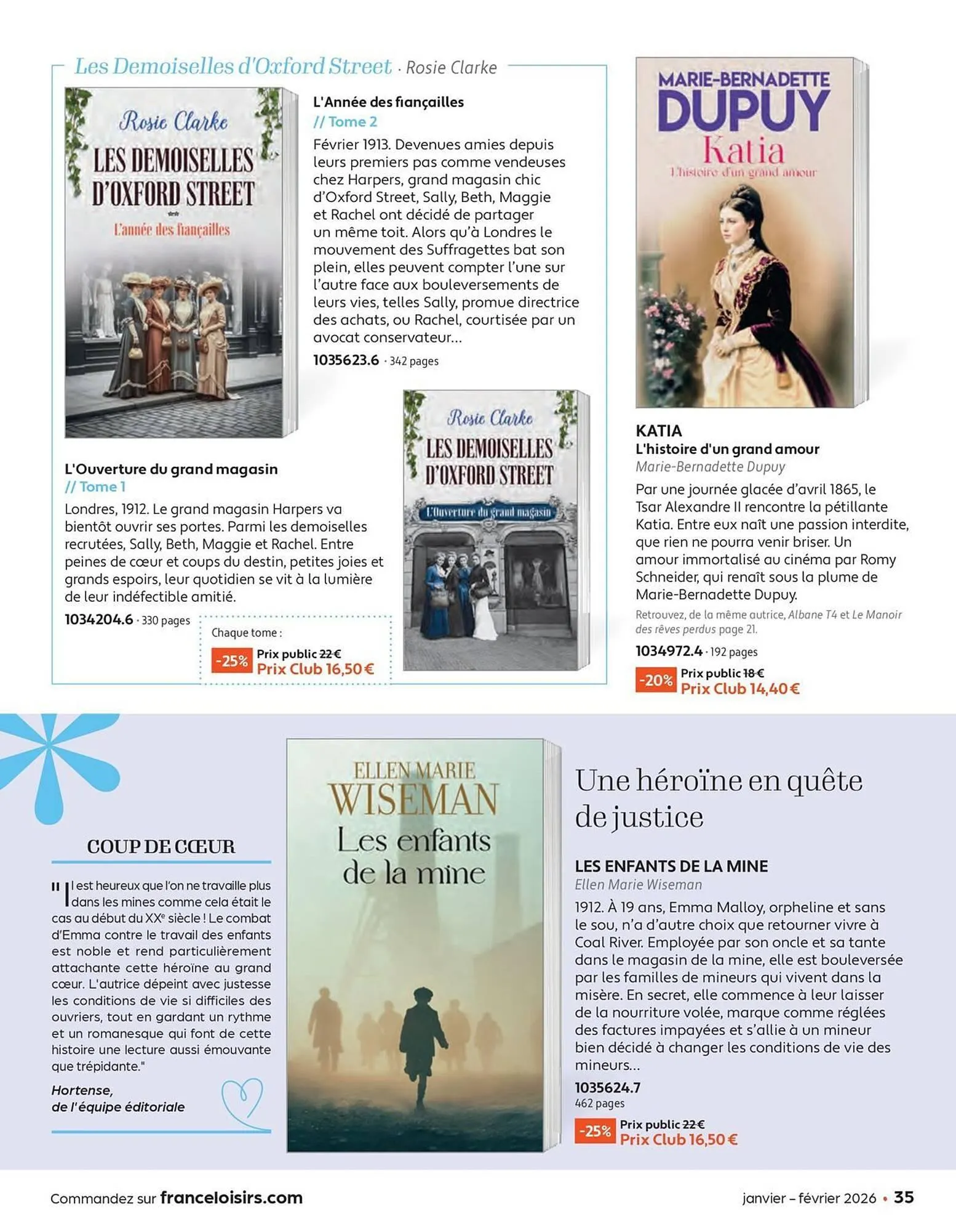 Catalogue France Loisirs du 1 janvier au 28 février 2026 - Catalogue page 35