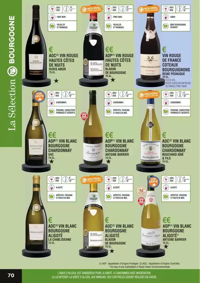 GUIDE DES VINS 2025 2026 du 27 février au 31 janvier 2027 - Catalogue page 70