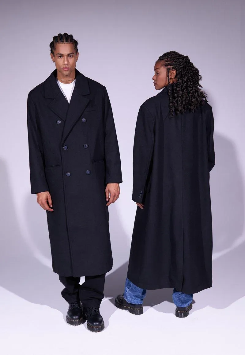 OVERSIZED CLASSIC COAT UNISEX - Manteau classique - black