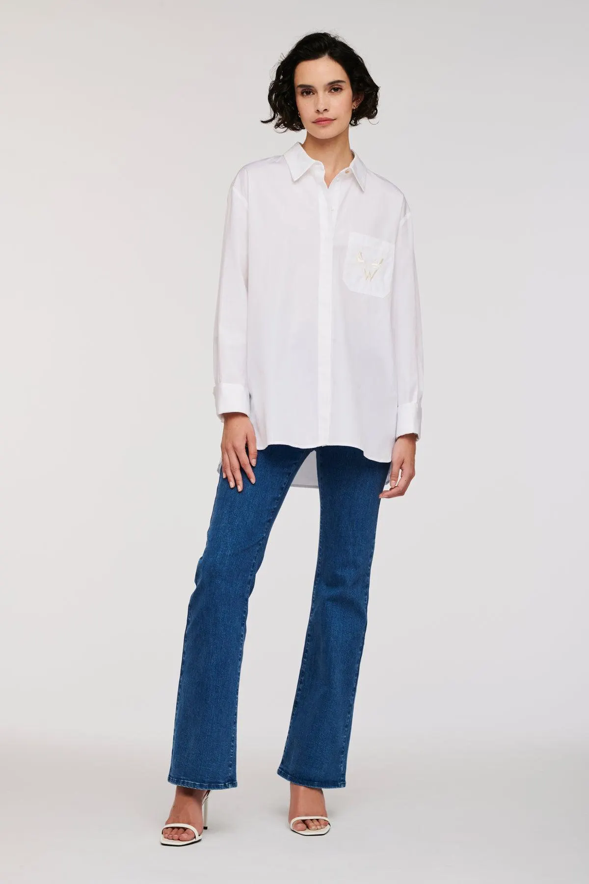 Chemise en popeline blanche