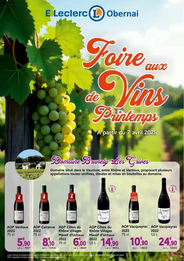 Foire aux vins Printemps du 7 avril au 19 avril 2025 - Catalogue page 1