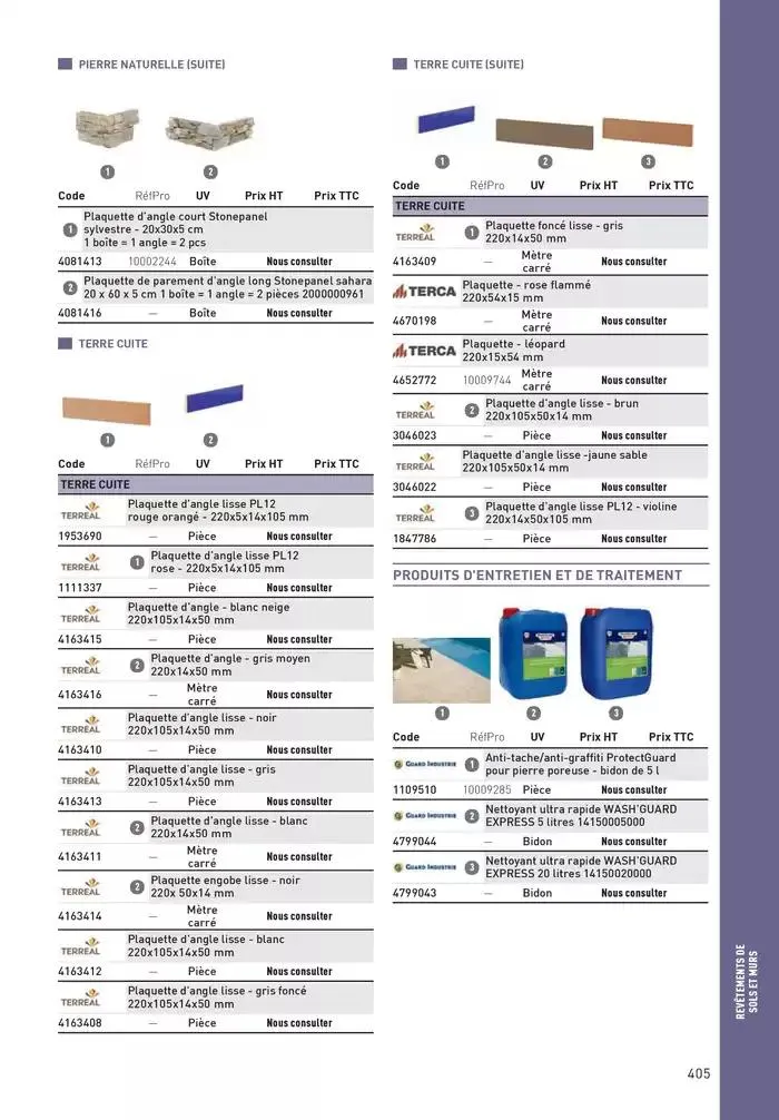 Matériaux 2025 du 1 janvier au 31 décembre 2025 - Catalogue page 405