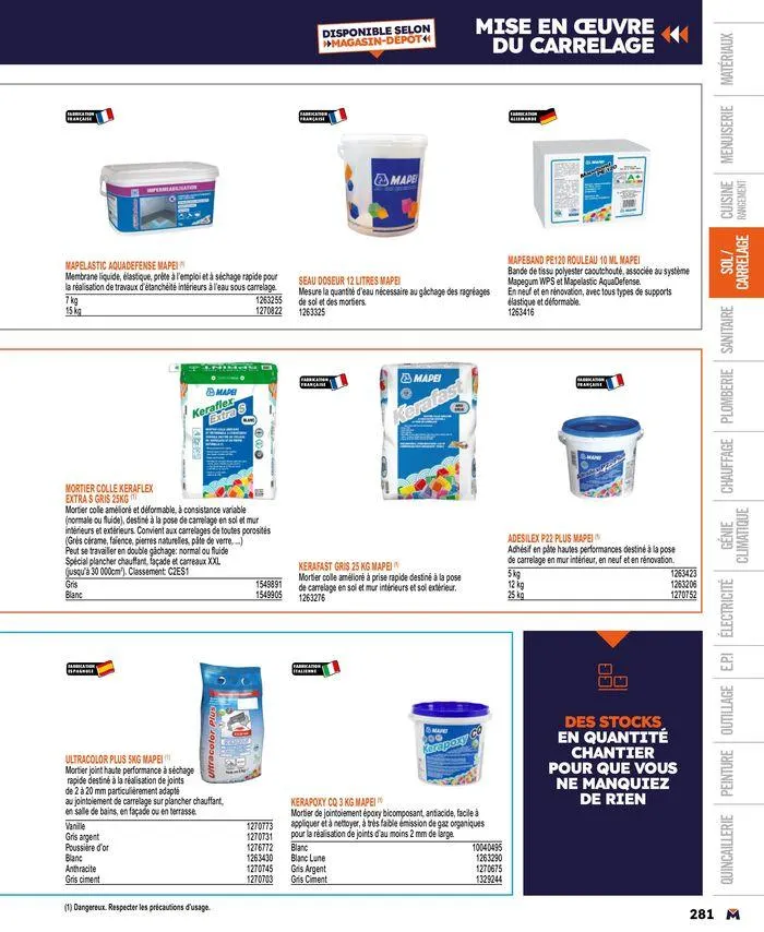 Guide produits 2024 du 15 mars au 31 décembre 2024 - Catalogue page 281