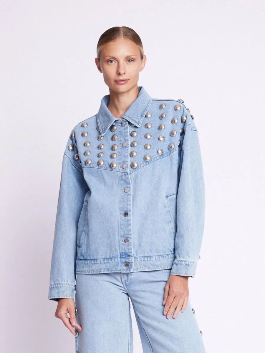 VIVI | Veste en jean à clous