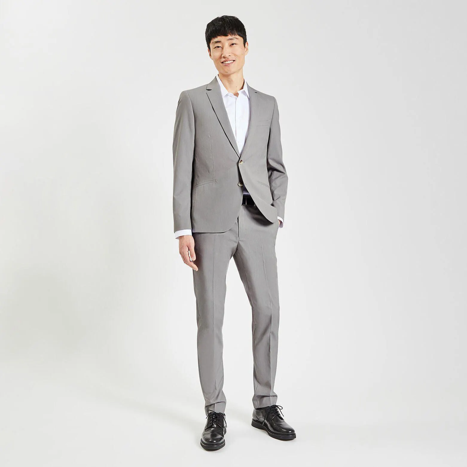 Costume 2 pièces slim bi-ton - Beige