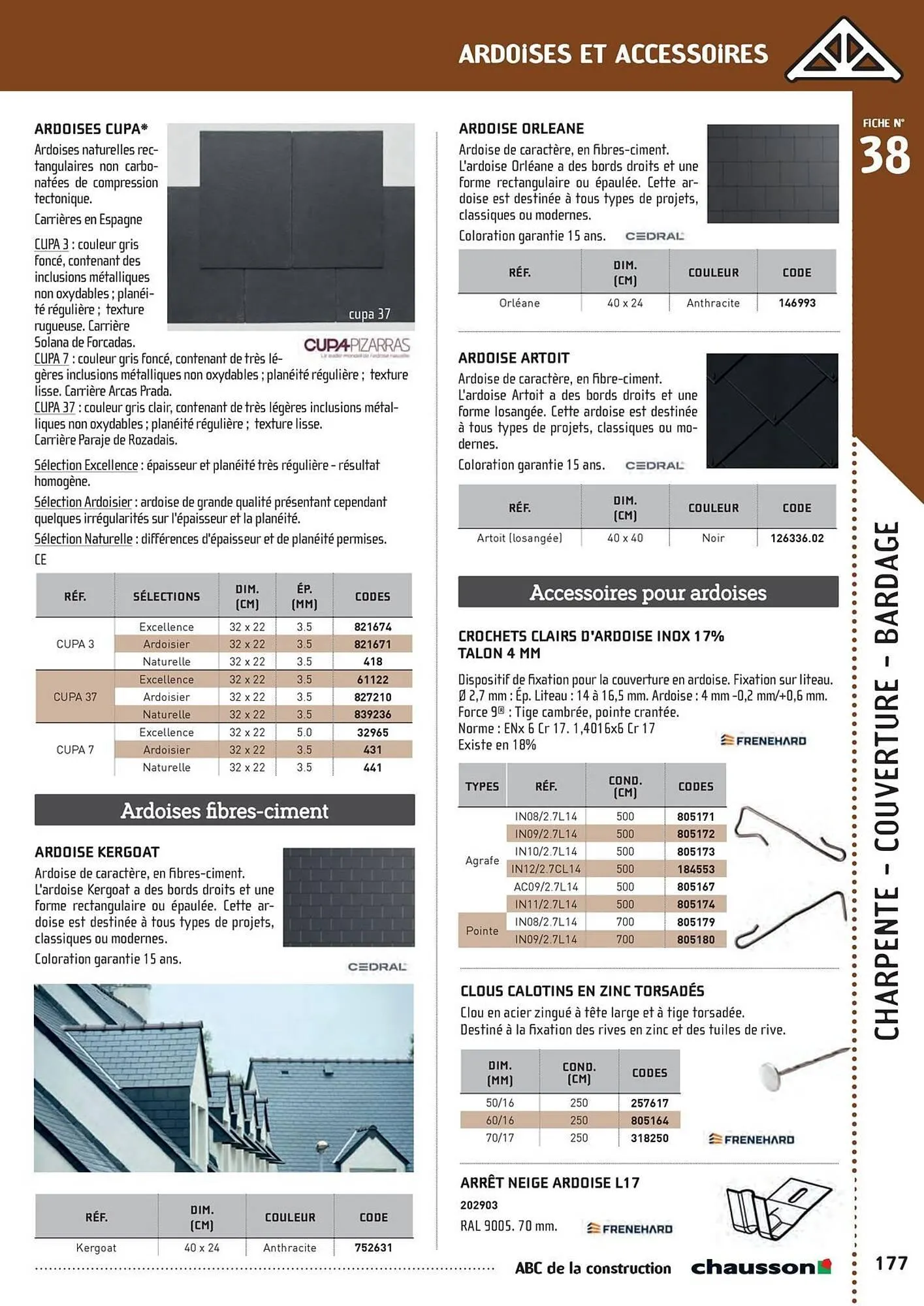 Catalogue Chausson Matériaux du 2 mai au 31 décembre 2025 - Catalogue page 179