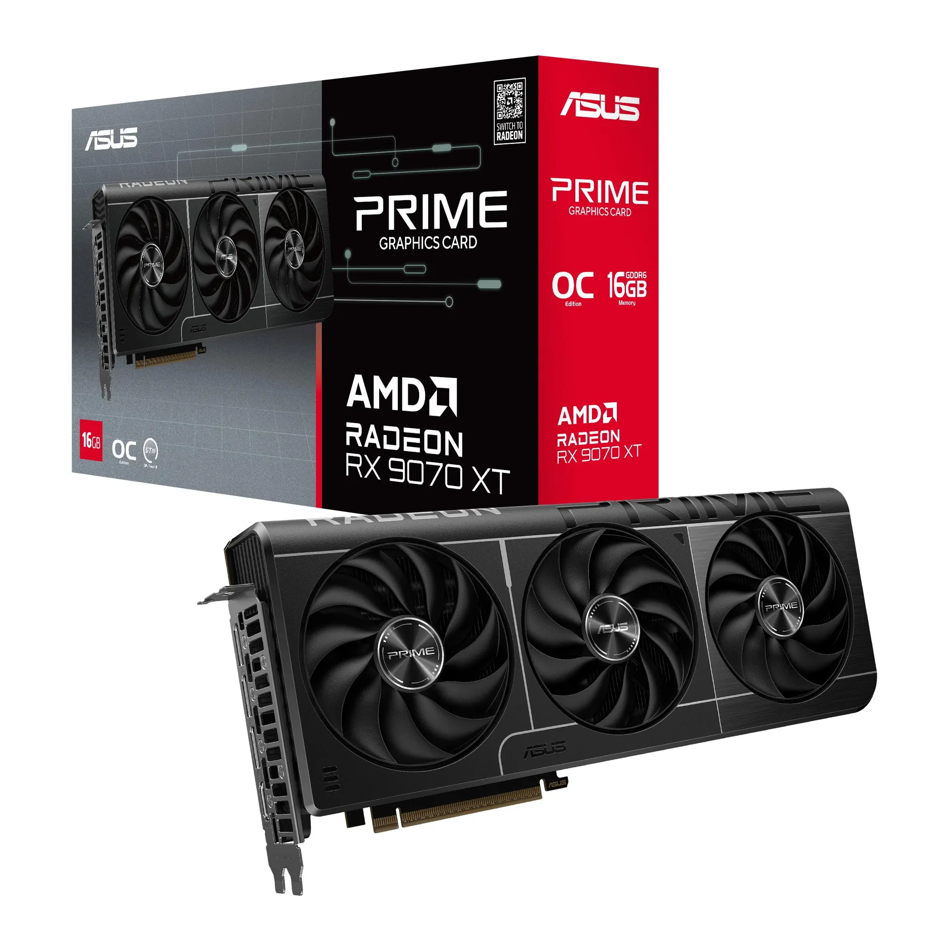 Asus Prime Radeon RX 9070 XT OC Edition 16GB GDDR6